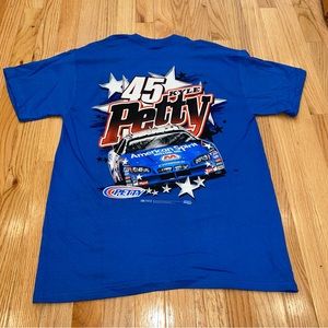 Kyle Petty 45 NASCAR Racing Double Sided T Shirt Gildan Tag Size Medium